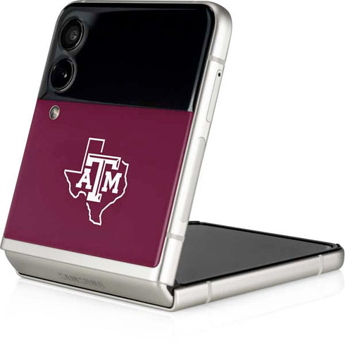 Texas A&M University Black Logo Galaxy Z Flip4 5G Skin